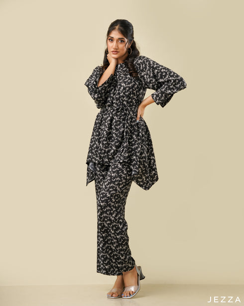 Printed Polyester Top & Pant Set 54922/57892
